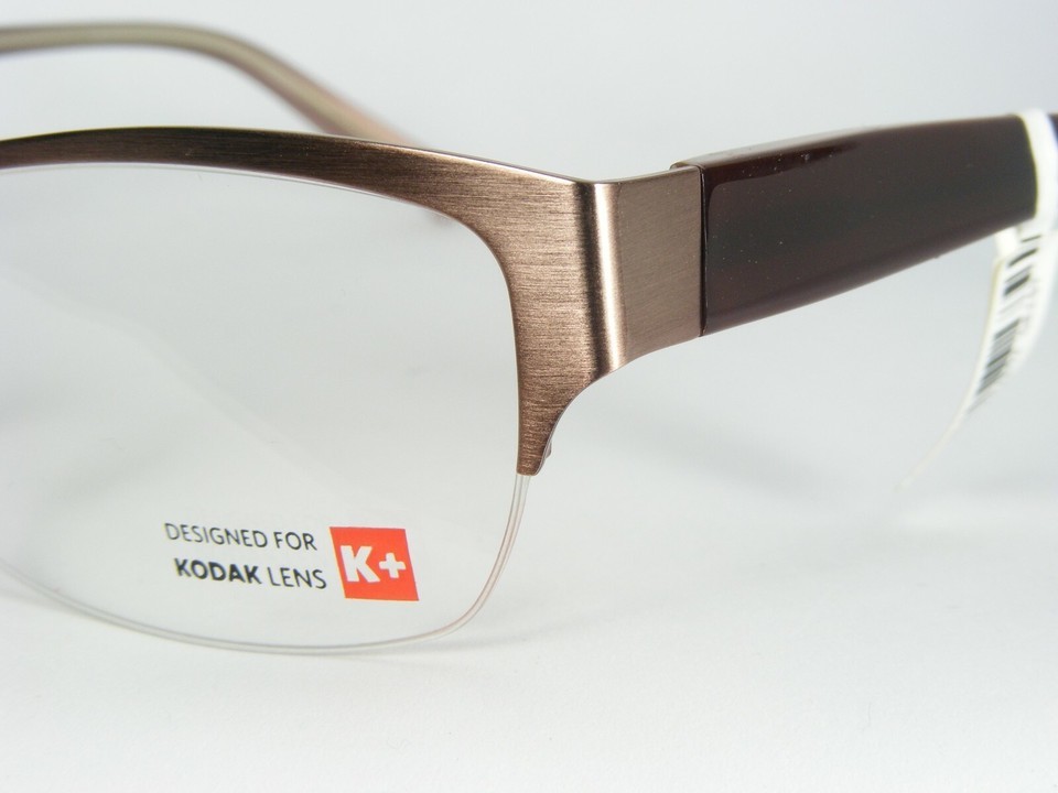 K+ Designed for KODAK LENS F 3B3 CHA CHAMPAGNE ROSE EYEGLASSES FRAME 53-17-140mm Item image 6