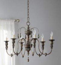 Shabby French Chic Modern Farmhouse Restoration Beaded Chandelier Horchow NEW - $438.00
