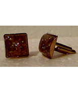 Vintage Retro 1970&#39;s Super Disco Glam Opalescent Glitter Shirt Cuff Links - $8.00
