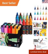15 Multicolor Paint Markers with 8K Broad Chisel Tips - Non-Toxic Art Su... - $58.00