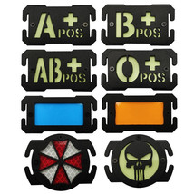 Glow in Dark ABS Blood Type Molle Tactical Patch Luminous Reflective Backpack - £11.45 GBP+