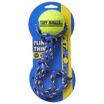 Durable Fetch and Tug Dog Toy with Rope: Petsport Tuff Ball Fling Thing - £6.28 GBP+