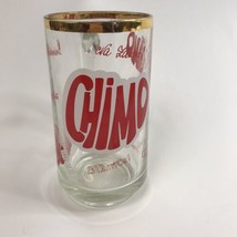 Vintage Glass Mug Gold Trim Cup Clear Chimo Salud Canada Cheers 60s mcm - £15.81 GBP