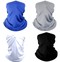 4 Pack Sun Protection Neck Gaiter Breathable Scarf Bandana Blue White Bl... - £7.95 GBP