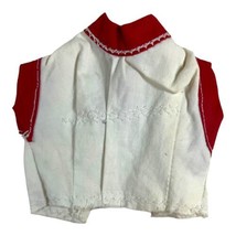 Vintage 1960s Mod Era Southwestern Vest Shirt Barbie Doll Red And  White... - £14.59 GBP