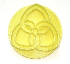 Three 3 Petal Quilt Pattern Celtic Knot Cookie Stamp Embosser Made In US... - $3.99