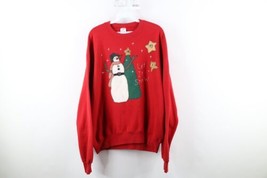 Vtg 90s Streetwear Womens XL Faded Christmas Snowman Let It Snow Sweatshirt USA - $34.60