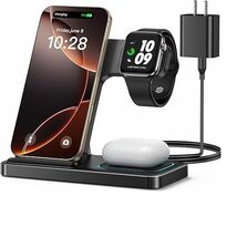DUMTERR 3 in 1 Charging Station for Apple, Foldable Wireless Charger for... - $16.15