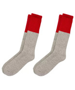 Northeast Outfitters Men&#39;s Heavyweight Bootsock 2-Pack Grey Red Fits Siz... - $14.01 CAD