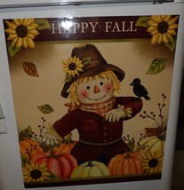 Dishwasher Cover Kitchen Magnet 23&quot; X 26&quot; &quot;Happy Fall&quot; Scarecrow - £15.94 GBP