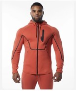 Alphalete Men’s ELMTS Full Zip Athletic Jacket- Orange, Size Large - £28.72 GBP