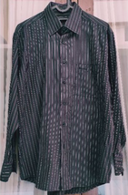Paul Smith Striped Black Button Dress Shirt Size L - $86.11