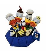 Donald Duck Bean Bag Characters 65th Anniversary Disney Store 4 In Hat W... - €12,94 EUR