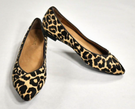 Vionic Caballo Ballet Flats Concealed Orthotics Leopard Print Calf Hair Wms 7.5 - £37.36 GBP