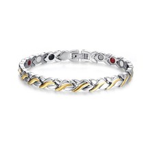 Vinterly Black Magnetic Bracelets for Women Chain Steel Magnetic Bracelet Benefi - £24.97 GBP