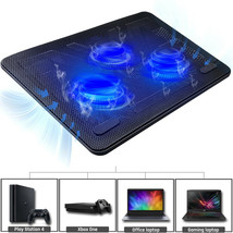 Usb Cooler Laptop Cooling Pad 3 Fan Stand Quiet Led Light Radiator 15&quot; -... - $39.99