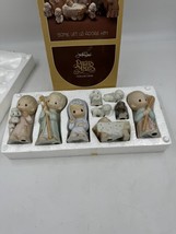 1979 Precious Moments Come Let Us Adore Him 9 Piece Nativity Set In Box - $43.18