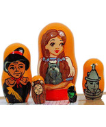 5pcs Hand Painted Russian Nesting Doll of The Wizard of Oz (4 inches tall) - £21.68 GBP