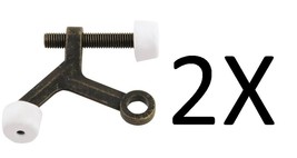 2X Stanley 57-1035 (DP57-1035) Hinge Pin Doorstops In Antique Brass - $2.41