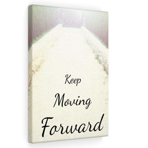 Inspirational Wall Art Keep Moving White Forward Motivational Print Ready to Ha - £60.60 GBP+