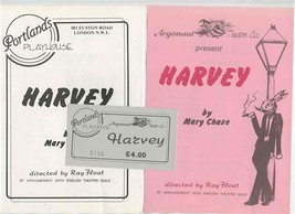 HARVEY Progarm Flyer &amp; Ticket Portland&#39;s Playhouse London  - £14.21 GBP