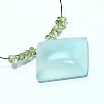 Onyx Flat Square Peridot Beads Briolette Natural Loose Gemstone Making Jewelry - £2.35 GBP