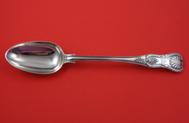 Kings by George Adams English Sterling Silver Platter Spoon with Crest Crown Hat - £339.98 GBP