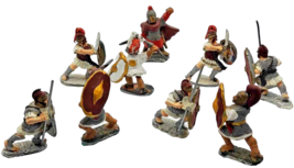 Rare and scarce  Lot of 9 Roman lead soldiers, vintage toy - $39.59