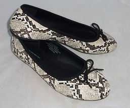 NEW French Connection snake print Ballerina Flat Animal Print Diana shoe... - $44.55