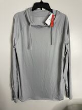 BALEAF Women's XL Neck Gaiter Sun Hoodie Face Mask Shirt UPF 50+ Light Gray - $28.04