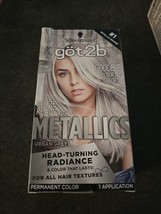 1 Schwarzkopf Got2b Metallics Permanent Hair Color M71 METALLIC SILVER (BN19) - £10.91 GBP