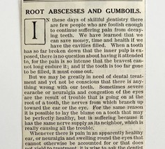1916 Root Abscesses Gumboils Dental Article Medical Ephemera DWMYC1 - $400.18 MXN