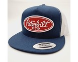 Peterbilt 379 Baseball Cap Hat Flat Bill Mesh Snapback Blue Embroidered ... - $19.79