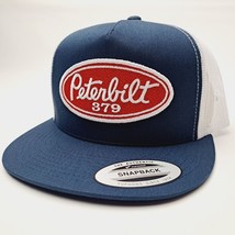 Peterbilt 379 Baseball Cap Hat Flat Bill Mesh Snapback Blue Embroidered ... - £15.45 GBP