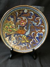 antique deruta Italy oro byzantine mosaic wall plate . Marked back - £118.06 GBP