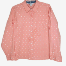 Croft &amp; Barrow Womens Shirt Size PXL Long Sleeve Button Up Collared Pocket Pink - £10.25 GBP