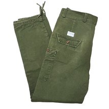 I Love Ugly Slim Military Cargo Pants Drawcord Ankle Cuffs Forest Green Medium - £41.84 GBP