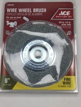 NEW “FREE SHIPPING” Ace 6&quot; Fine Wire Wheel Brush 5/8” - 1/2&quot; Arbor 2099703 - £9.07 GBP