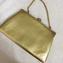 Vintage Handbag Coblentz Gold Purse Chain Handle Evening Bag Good Condition - $21.12