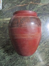 MEXICAN VESSEL RED TERRACOTA UNSIGNED, 5 X 4&quot; ORIGINAL - £43.63 GBP