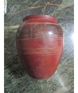MEXICAN VESSEL RED TERRACOTA UNSIGNED, 5 X 4&quot; ORIGINAL - £42.71 GBP