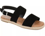 Journee Collection Women Slingback Slide Sandals Georgia Size US 7.5 Black - £21.14 GBP