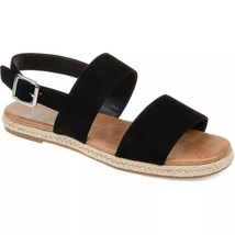 Journee Collection Women Slingback Slide Sandals Georgia Size US 7.5 Black - £20.89 GBP