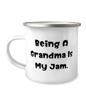 Best Grandma, Being A Grandma Is My Jam, Love 12oz Camper Mug For Grandmother Fr - £15.78 GBP