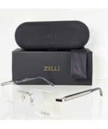New Authentic ZILLI Eyeglasses 60077 C02 Black Silver 58mm Frame - $682.77 CAD