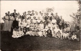 RPPC Large Gathering Edwardian Families Children Women Men c1910 Postcard Z24 - £9.55 GBP
