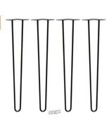 Crates and Pallet-28 in. Black Steel 2-Rod Hairpin Leg (4-Pack) - €36,45 EUR