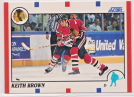 Keith Brown Chicago Blackhawks Defenseman 1990-91 Score Card # 161 Near Mint - $1.62