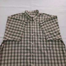 Arturo Calle Men's Cotton Green & Beige Plaid Short Sleeve Button Up Shirt Sz XL image 11
