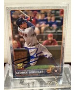 George Spring Autographed 2015 Topps Future Stars Gold Cup Houston Astros - £8.41 GBP